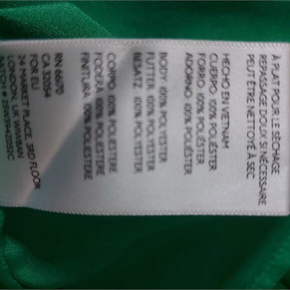 Urban Outfitters Cooperative Pleated Green/Blue Color Block Top XS Minimalist - Picture 11 of 11